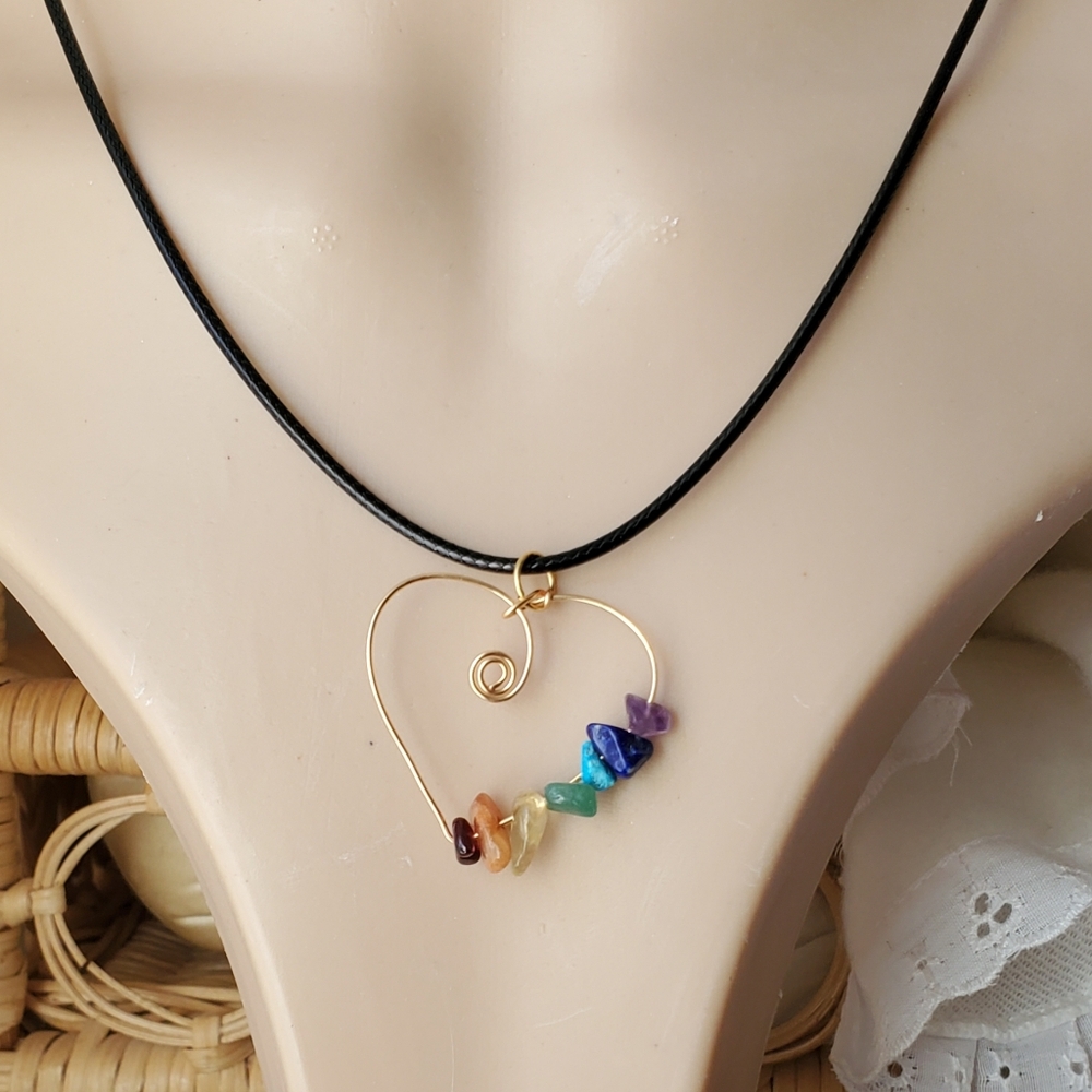 🛍️BUNDLE ONLY ITEM🛍️ Chakra Heart Pendant Necklace - Picture 7 of 7